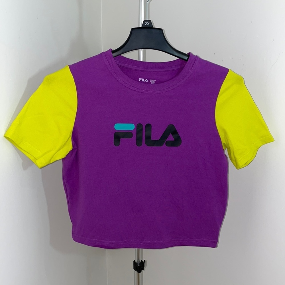 New Fila Women's Colorblock Crop Top Shirt